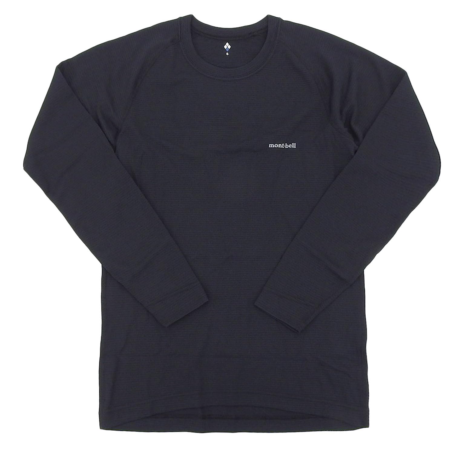 montbell geoline mid-weight round neck shirt men s black L 1107704