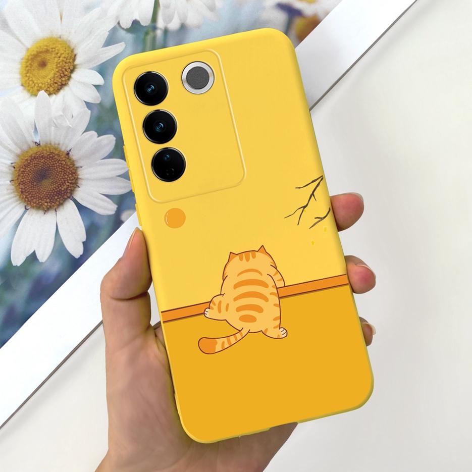 For Vivo V27 Case Vivo V27e V2237 Cute Fashion Painted Cover Soft Silicone Phone Case For Vivo V27 Pro V 27 V27e Back Cover Bags
