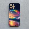 The Starry Night Art Aesthetic Beach Night View Phone Case For iPhone 17 16 15 11 Pro Max Plus XS X XR 13 12 Pro Max Mini Cover