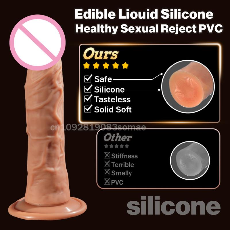 Realistic Silicone Dildo with Suction Cup G-Spot Anal Dildos Strapon Dick Butt Plug Masturbat Adult Sex Toys for Man Women