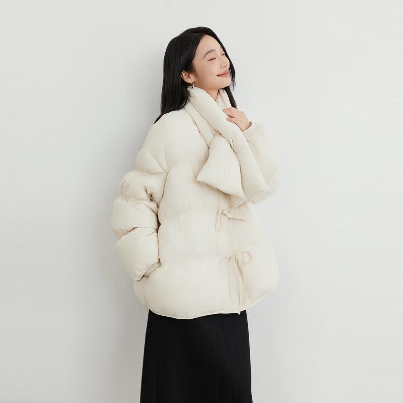 Elva' Island Women's Scarf Collar Down Winter Jacket