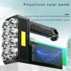 Torcia elettrica ricaricabile USB/solare a 8 LED Torcia tattica a batteria con faretto a lunga portata impermeabile multifunzione per esterni