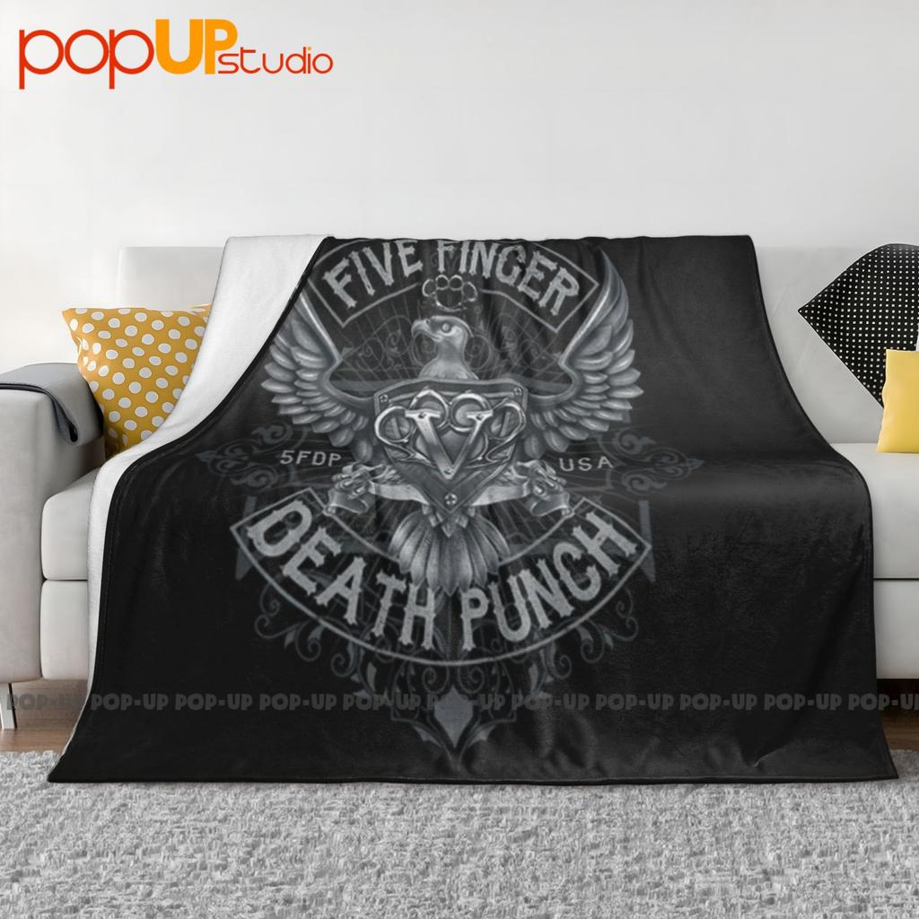 Cfive Finger Death Punch 5Fdp Silberner Adlerwappen Ultra-Weiche Decke Steppdecke Winter Sofabezug Bettbezüge