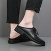 High Quality Mens Casual Shoes Luxury Half Slippers for Men Lazy Slip-on Driving shoes Fashion Non-slip Leather Formal Sandals