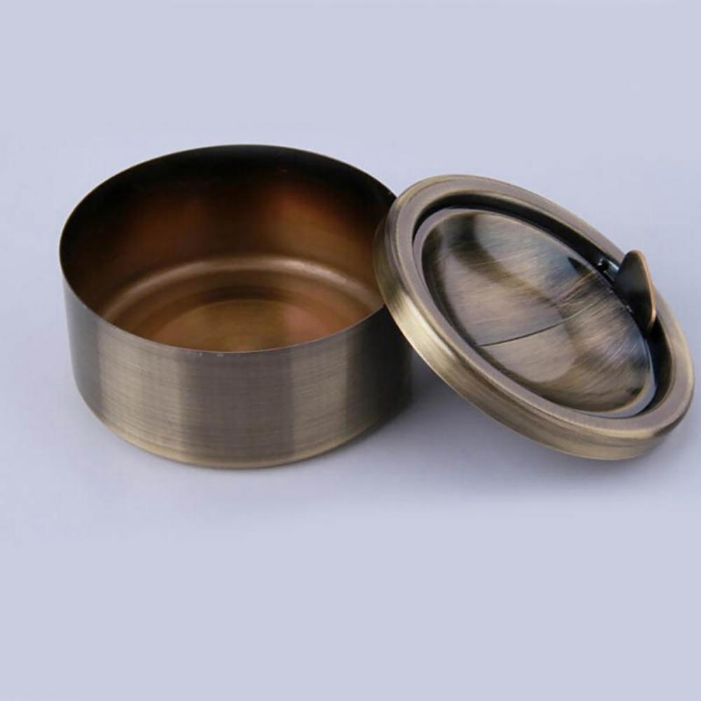 Cigarette Ashtray Metal Ash Tray With Lids Ash Holder Smokeless Ashtray Windproof Cigarette Holder Cigarette Accessories