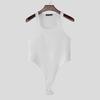 INCERUN Men Underwear U Neck Sleeveless Rib Fitted Leotard Jumpsuits