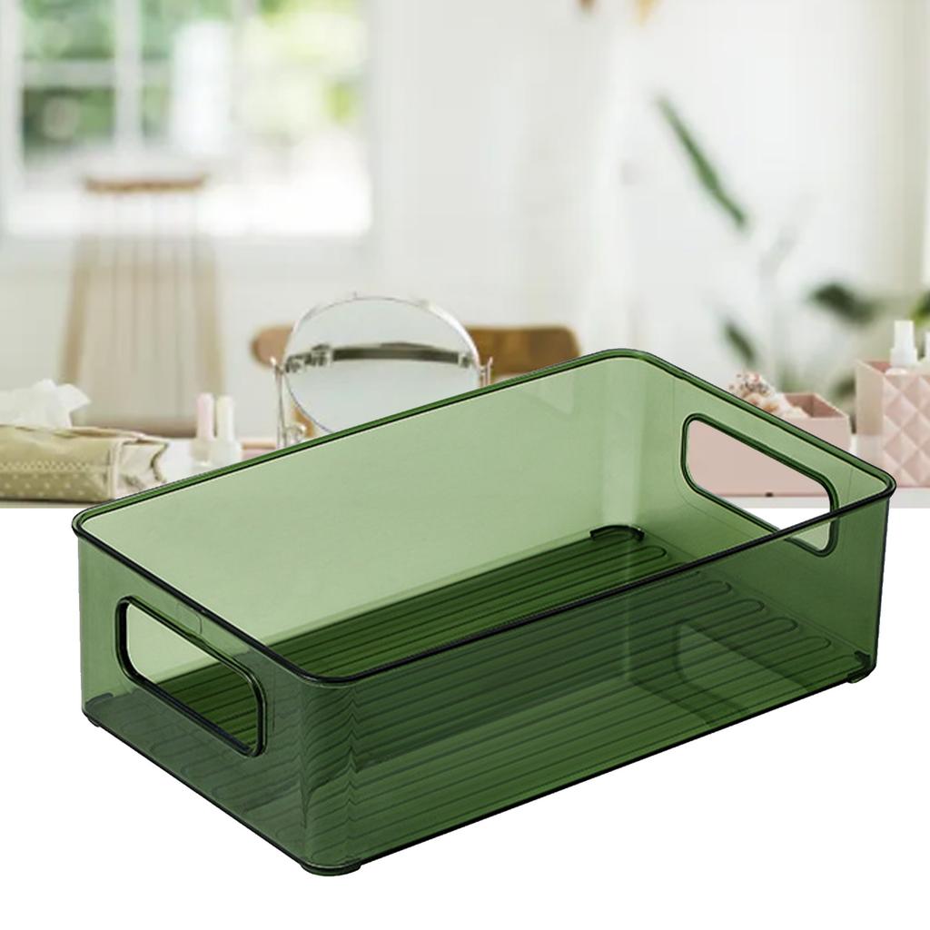 Makeup   PET Plastic Clr Bottom Stripes Desktop Storage Box for Skincare Stationary