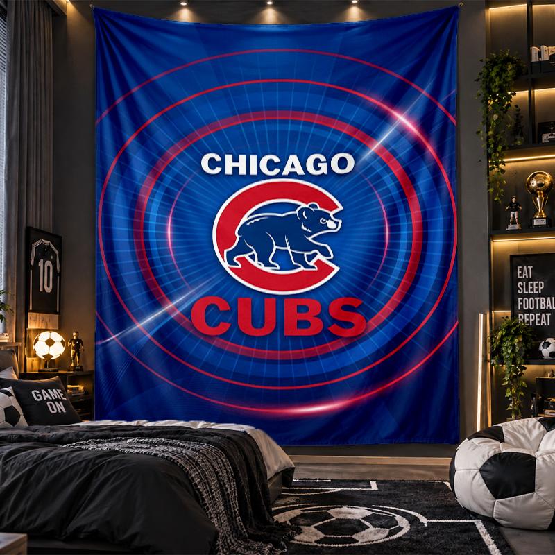 Wall Hanging Tapestry Chicago Cubs Print Cloth for Living Room Bedroom Home Decor