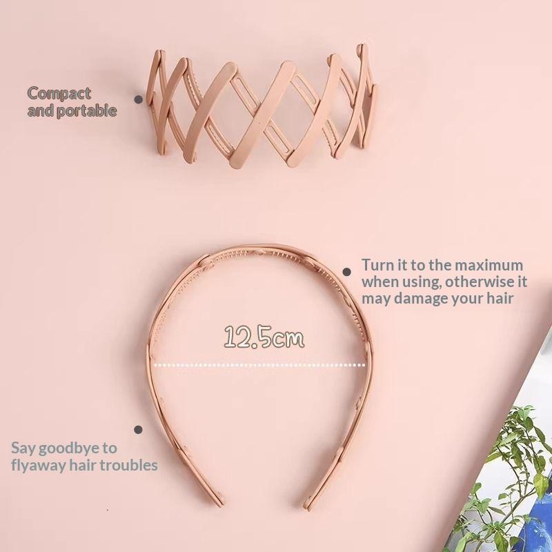 Convenient Foldable Solid Plastic Hairband For Women Girls Travel Stretchable Headband Hair Head Band Novelty Hair Accessories