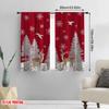 2pcs,2D Plane Printing Print Curtains Reindeer and Snow Durable 100% Polyester Fabric (without Rod) All Seasons Use for Bedroom,