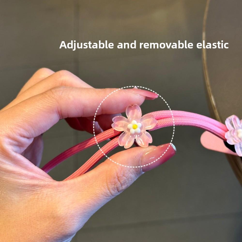 Adjustable Mobile Phone Lanyard Cherry Blossom Cell Phone Chain Mobile Phone Pendant