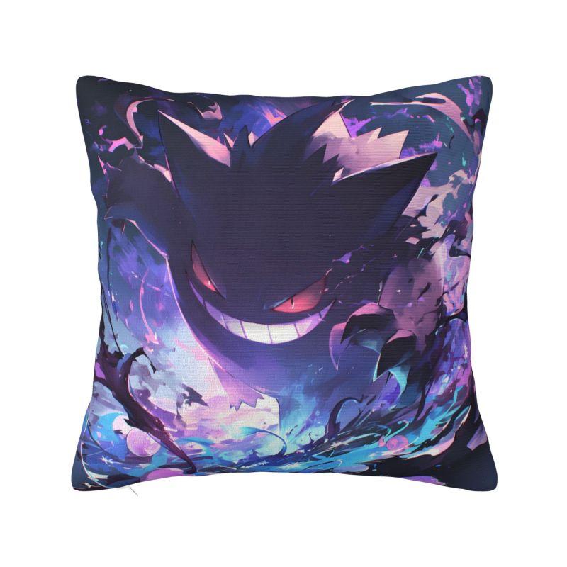 Custom Monster Ghost Gengar Pillow Case 45x45cm Anime Cartoon Chair Cushion Cover Square Pillowcase