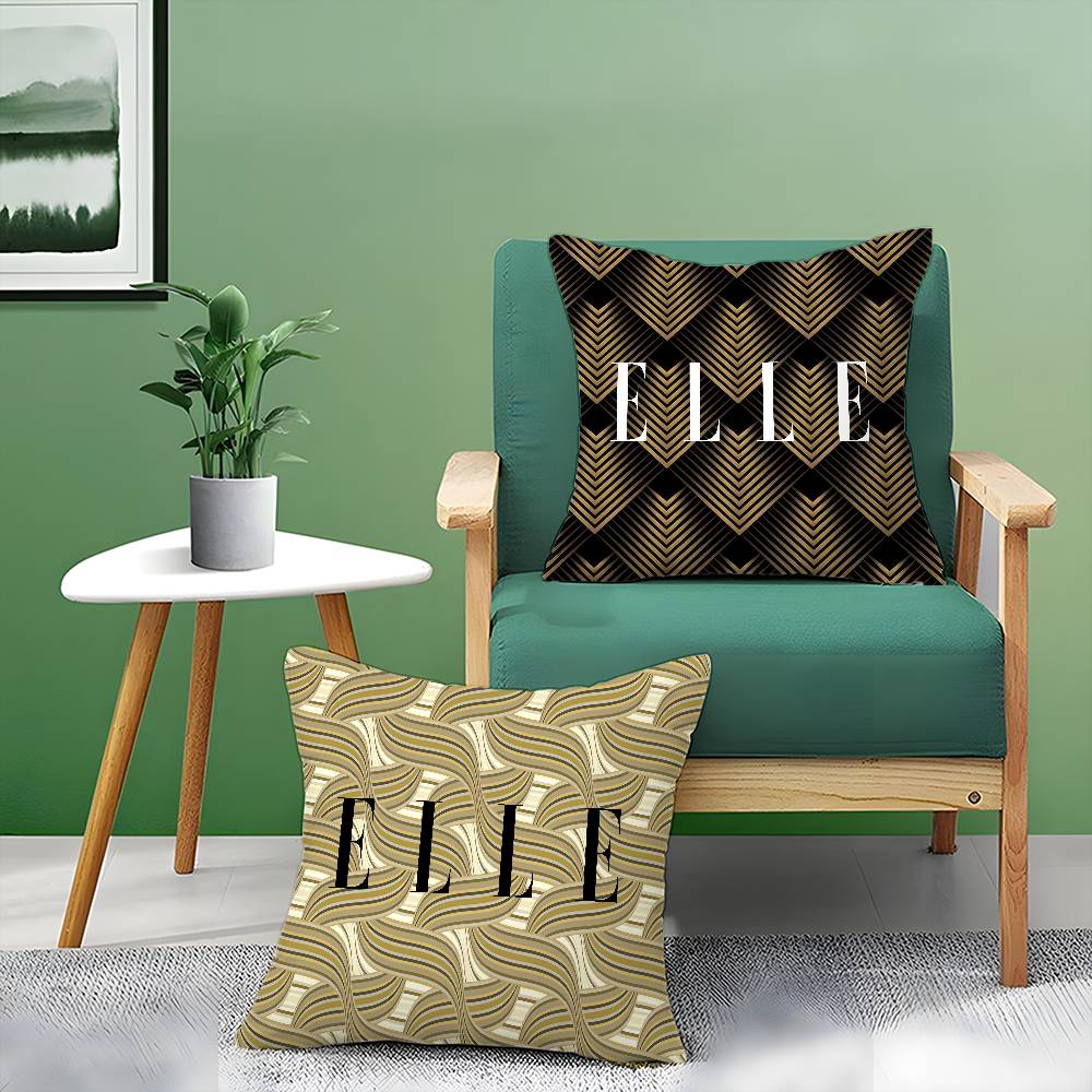 Healthy Style Home ELLE Living Pillow Case Anti-dustmite Pillowcase Invisible Zipper Silky Short Plush Sofa Cushion Cover