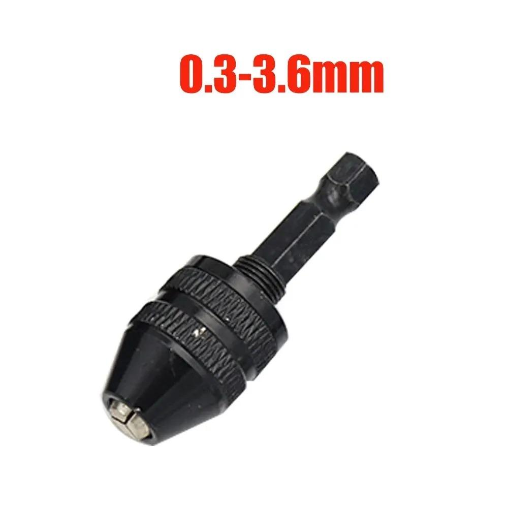 1PC 0.3-6 Quick Change Hexagonal Handle Three Claws Self-centering Twist Drill Chuck 0.3-3. 6mm Electric Grinding Tool Set