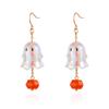 Trick or Treat Pumpkin Ear Studs Zinc Zinc Alloy Ghost Dangle Earrings Halloween Earrings  All Saints' Day
