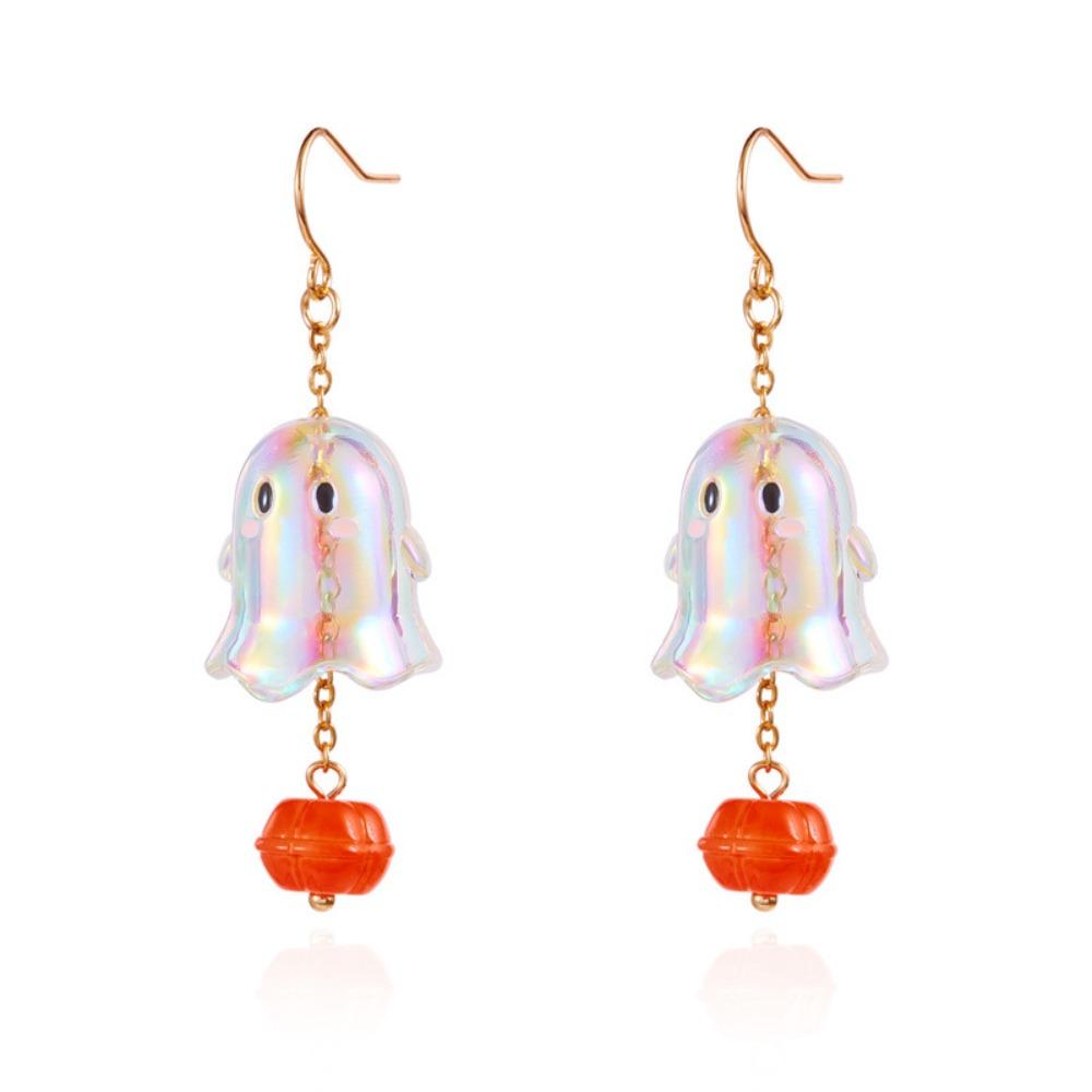 Trick or Treat Pumpkin Ear Studs Zinc Zinc Alloy Ghost Dangle Earrings Halloween Earrings  All Saints' Day