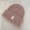 Popular Letter Beanie Hat for Female Y2K Girl Winter Autumn Thick Crochet Hat Soft Breathable Women Casual Skull Cap