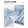 Blue High-end Long Skirt Women's Summer Short-sleeved Slim-fitting Waist and Thin, Unique and Beautiful Seaside Polo Dress