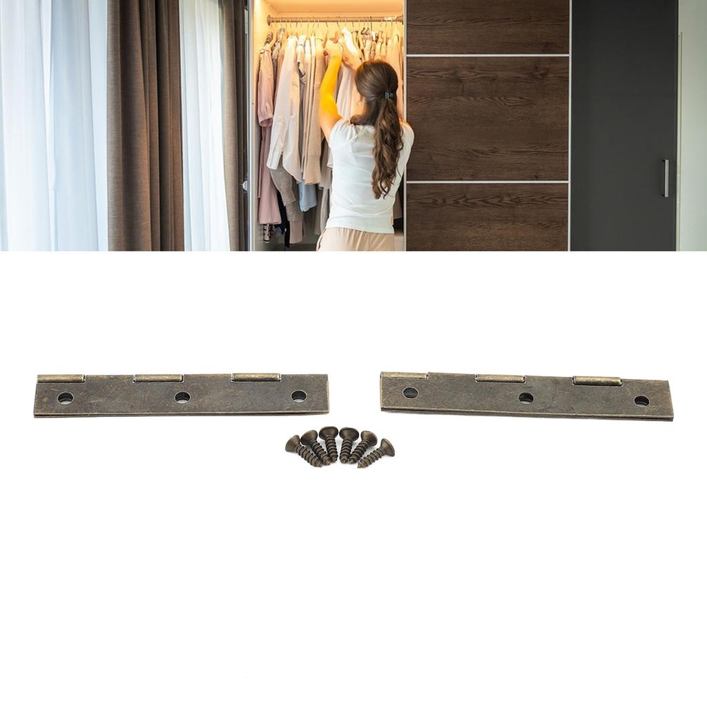50 Pcs Door Hinge 58x19mm Vintage Hvy Duty Iron Folding Butt Hinge for Sewing NaMachine Table Cabinet