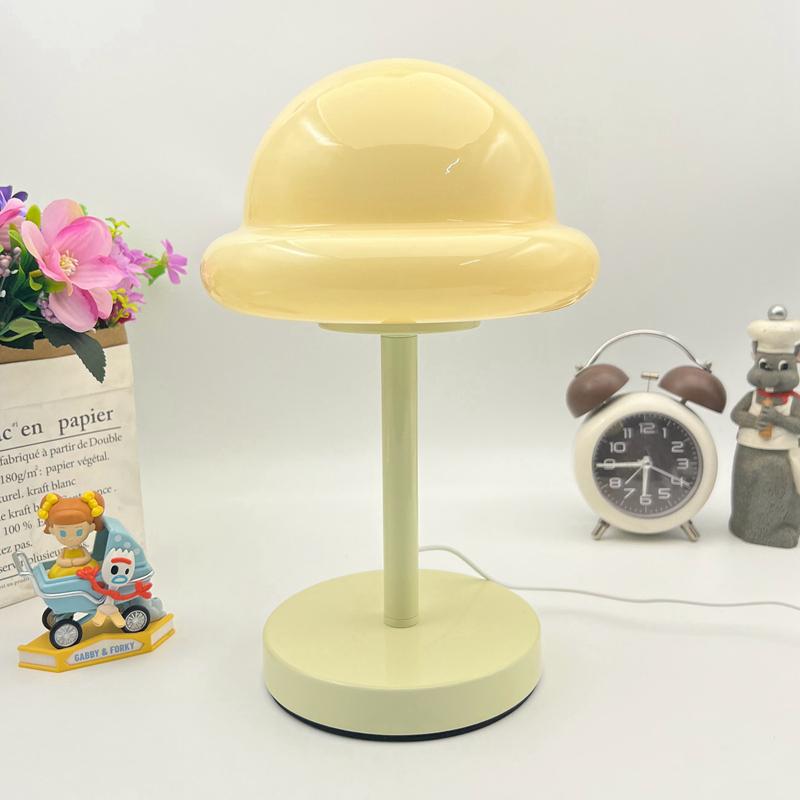

Настольная лампа в форме гриба для гостиной, кабинета, украшения для защиты глаз, ночника, украшения для спальни, прикроватной тумбочки, настольной лампы 0-5W кремовый