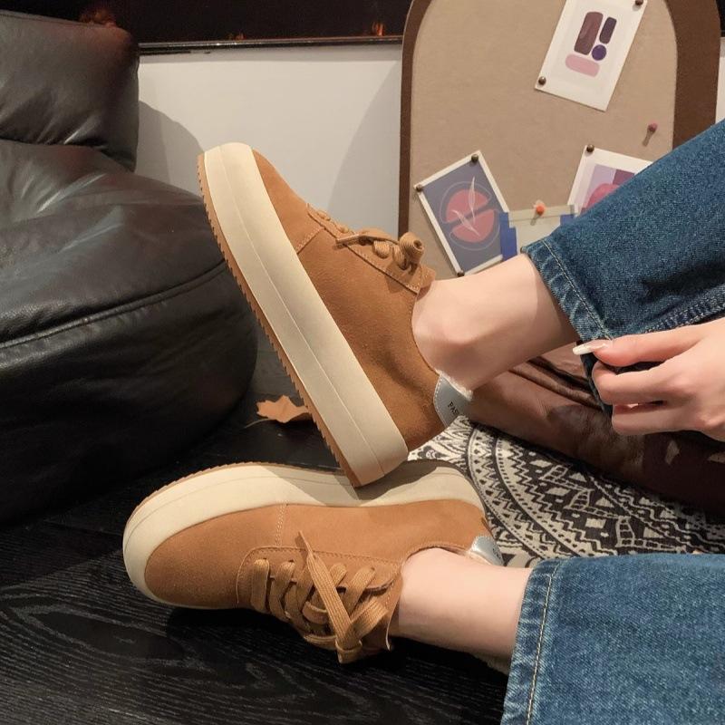 "Ziyan" Como Lakeside~ Cotton Shoes Women's Winter New 2025 Warm and Fleece Sports and Leisure Board Shoes Women's