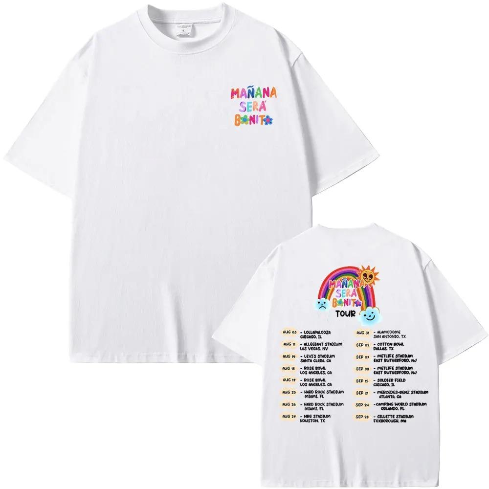 

Singer Karol G Heart Mañana Sera Bonito Music Album Tour Double Sided Print T Shirts Men Women Fashion Cartoon Oversized Tshirt S