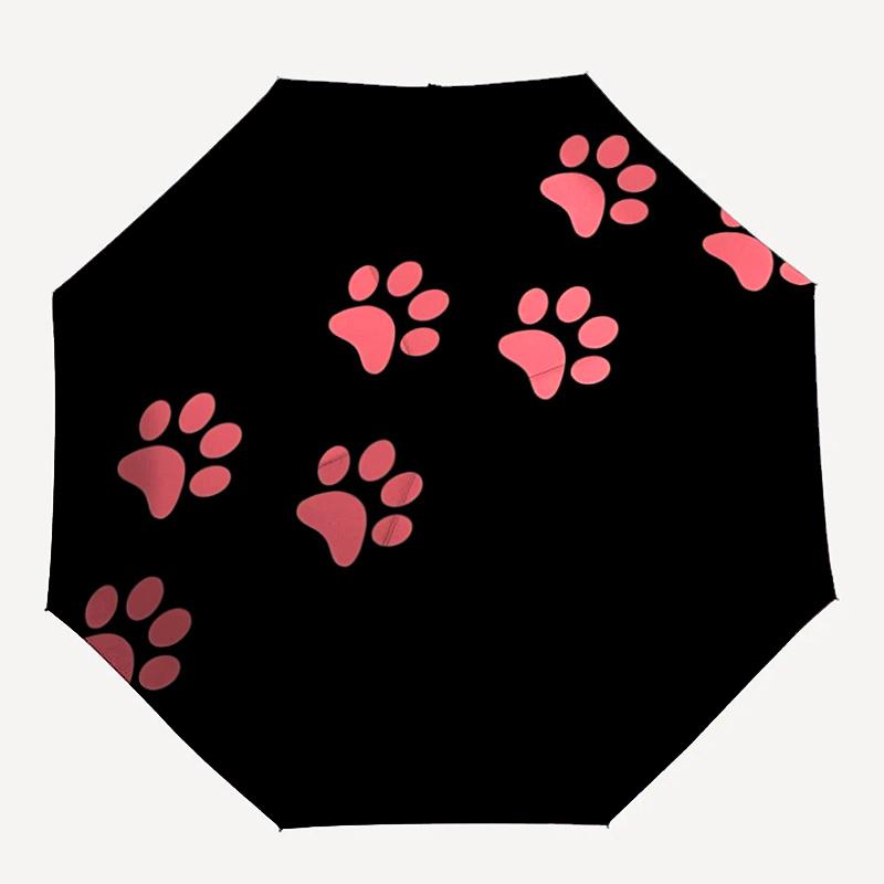 

1pc Paw PrintsAutomatic Open/close Umbrella, 8-Rib sturdy structure, Portable Travel Umbrella, Parties, Everyday Usec04