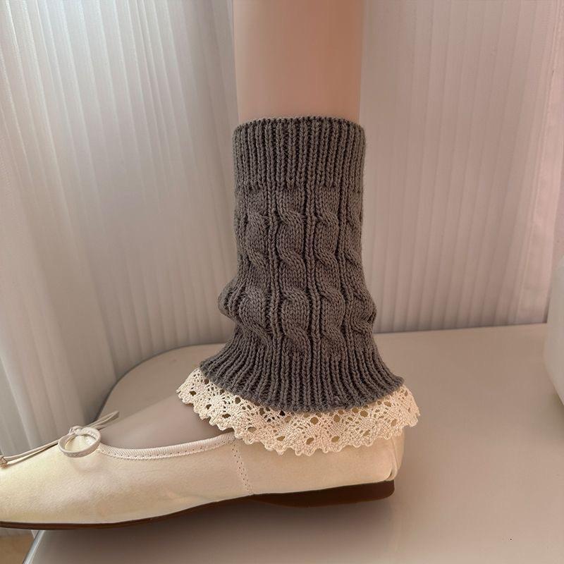 Ankle Warmers Leg Womens Winter Warm Stretch Knitted Slouch Thermal Ladies Thick Cuffs Boot Socks Female Gaiter Lolita Gift