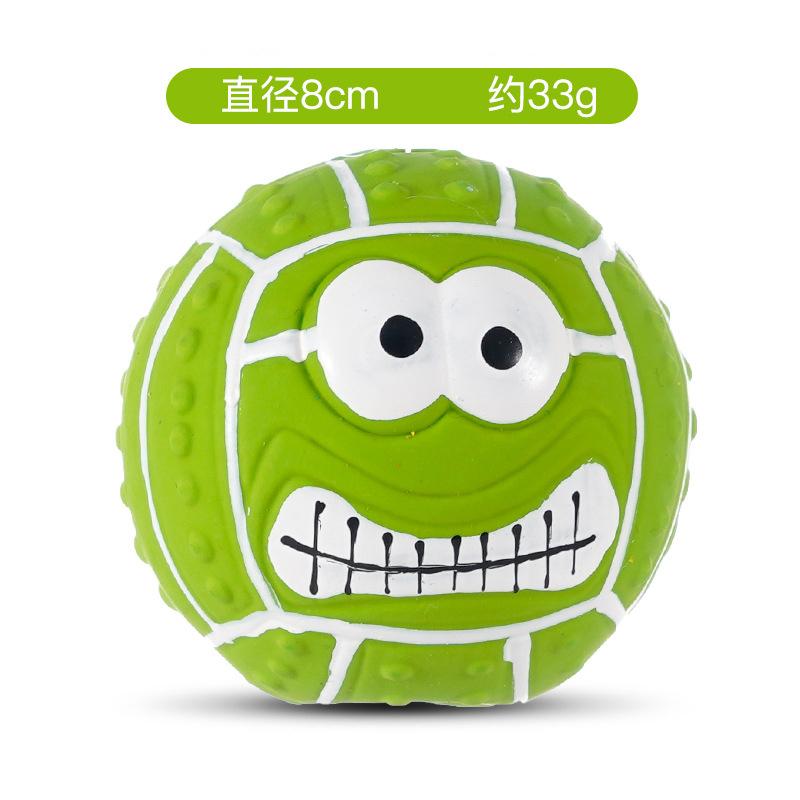 Squeaky Dog Ball Latex Rubber Dog Squeak Chew Toys Soft Bouncy Fetch Sports Balls for Medium Small Pets Interactive Play