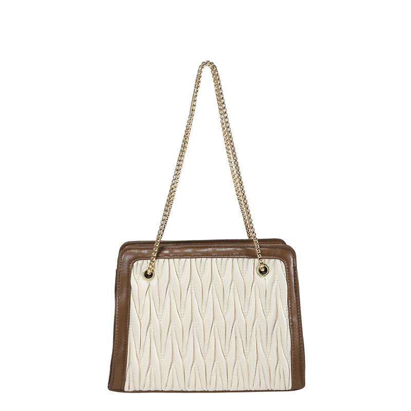 Trendy Fashionable Chain Shoulder Bag In Elegant Brown And Black Color Options For Casual Outings