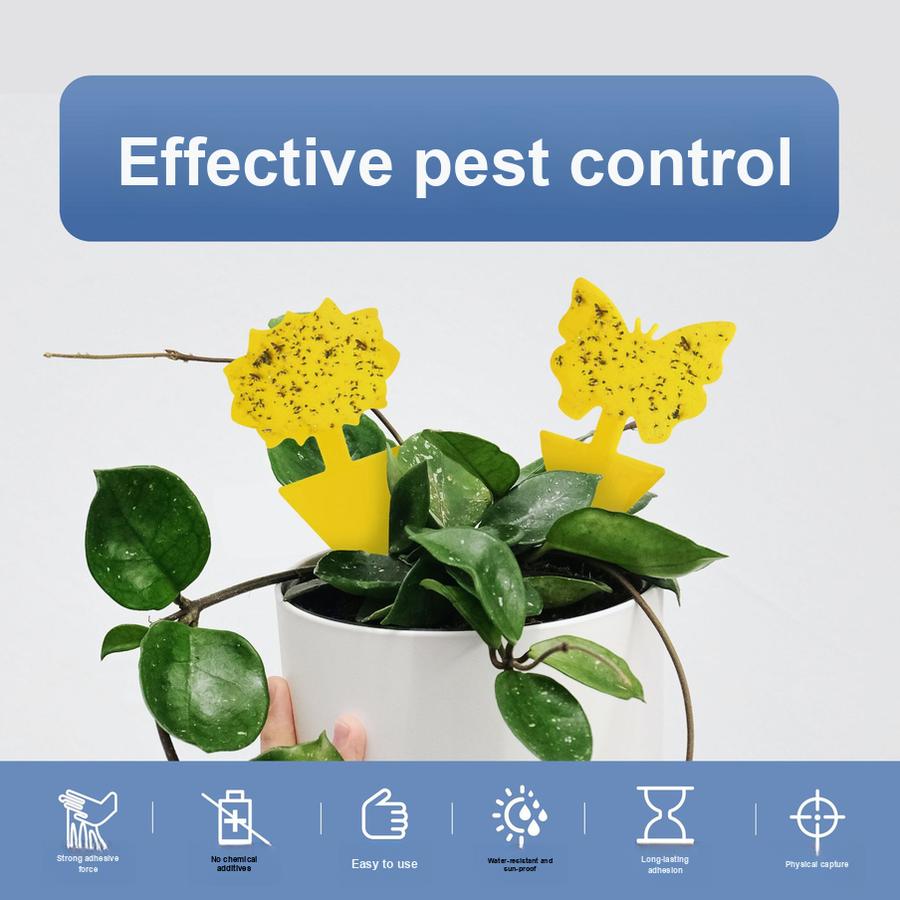 Insect Trap Sticky Board Deformation Fly Trap Mosquito Trap Yellow Board Floral Pattern Sticky Trap Insect Catcher