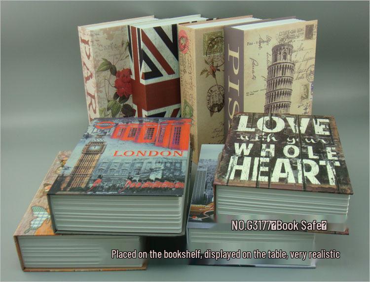 Cross-Border E-commerce Book Safe with Password Lock - Creative Storage Box & Metal Piggy Bank