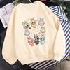 Anime Cartoon Eighth Labubu Printed Autumn Couple Round Neck Long Sleeve Crewneck Sweatshirt Women's Korean Version Top