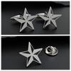 Hohlgeschnitzte Pentagramm Brosche Manschettenknöpfe 3D Dreidimensional Personalisierte Einfache Luxuriöse Unisex Accessoires