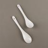 Huihuang Pure White Ceramic Coffee Spoons - 10-Pack
