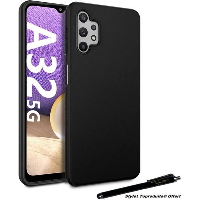 Coque souple - Toproduits® - Samsung Galaxy A32 5G - Silicone Noir - Protection optimale - Installation rapide