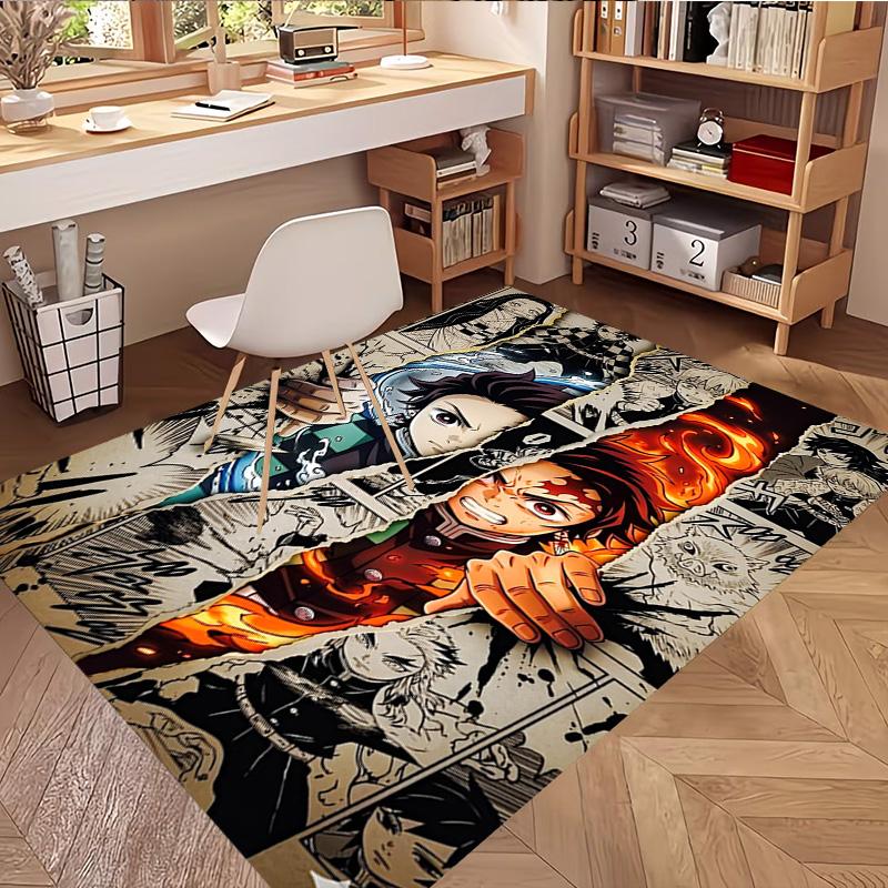 Dämonenjäger Druck Teppich, Waschbarer Boden Teppich, Für Eingangsbereich Wohnheim Waschküche Büro Arbeitszimmer, Heimdeko Geburtstag Weihnachtsgeschenk