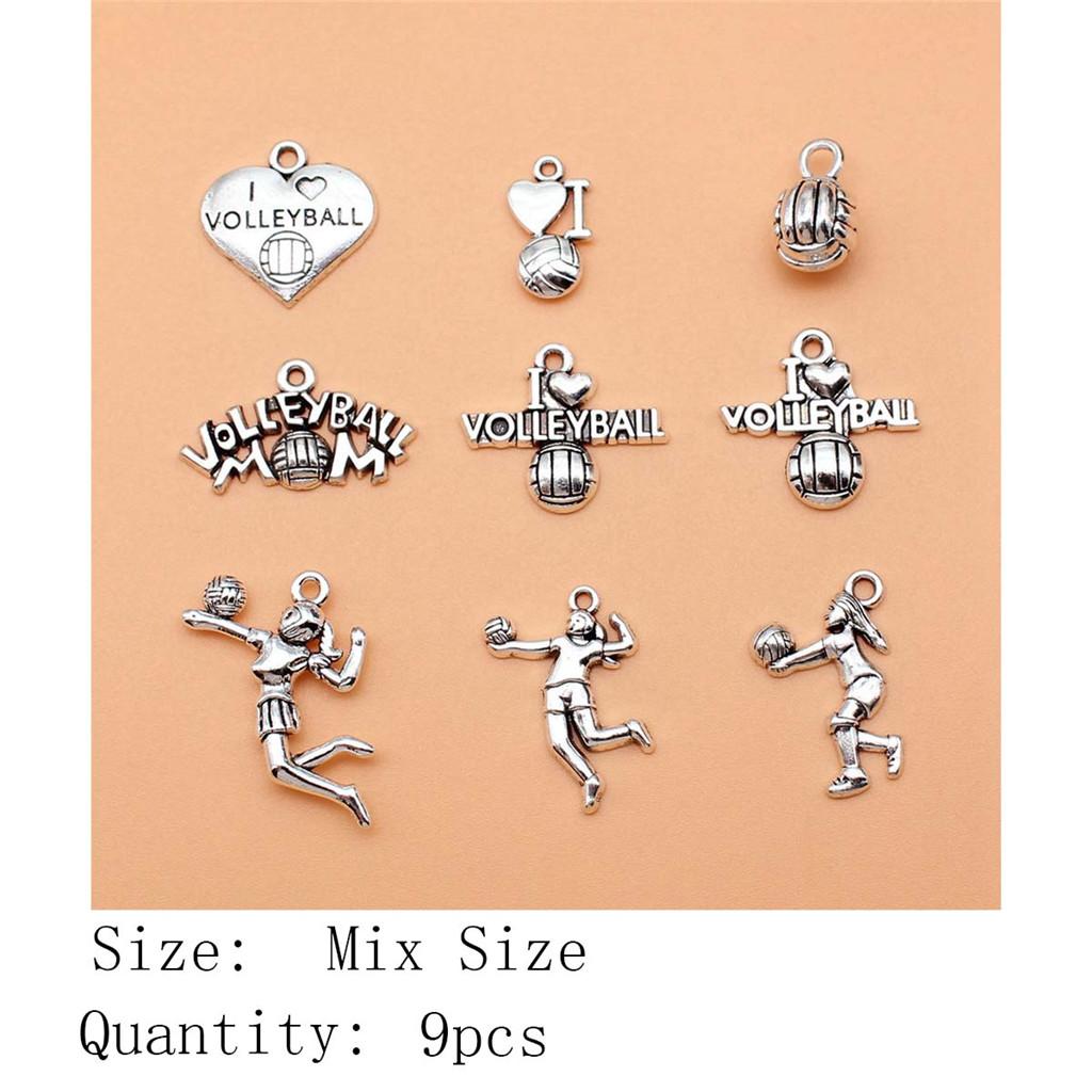 New Year's Day Aesthetic Jewelry Charms Study Sports Mixed Set Charms Pendant Women's Bag Bracelet Pendant