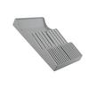 In Drawer Cutter Block Plastic 16 Slots Steak Cutter Holder Cutlery Storage Organizer with Sharpening Stone Slot for