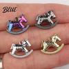 Horse Jewelry Charm 5Pcs Zinc Alloy Metal Electroplating Decoration Accessories