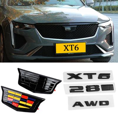 For XT6 Logo ABS 3D Car Front Grille Emblems Rear Trunk Logo Decals Emblem Fender Badge Cover Stickers Auto Accessories