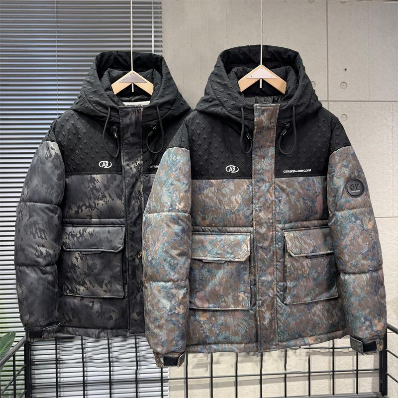 Nadměrná velikost 5XL-11XL Módní pánské parky Zimní nadměrný kabát S kapucí Ležérní Volný Silný Teplý Svrchní oděv Pánské bundy