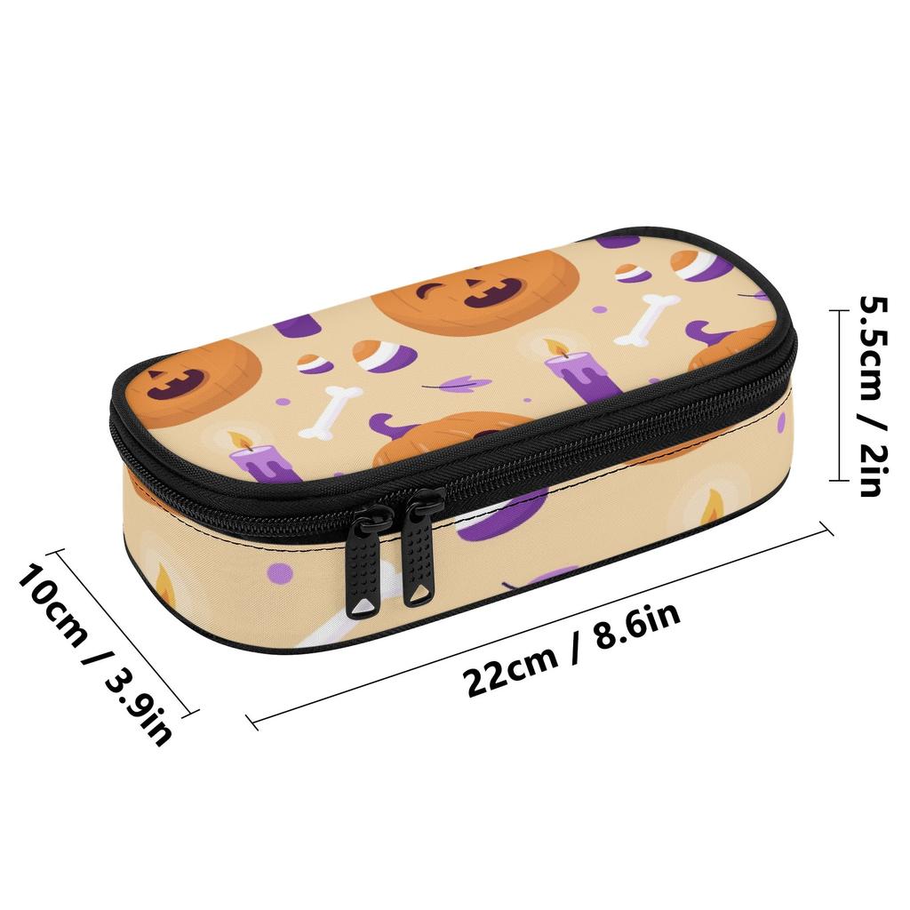 Pen Case Classic Design Strong Polyester Fabric Smooth Zipper with Mesh Pocket Removable Divider and Pen Slots for Students