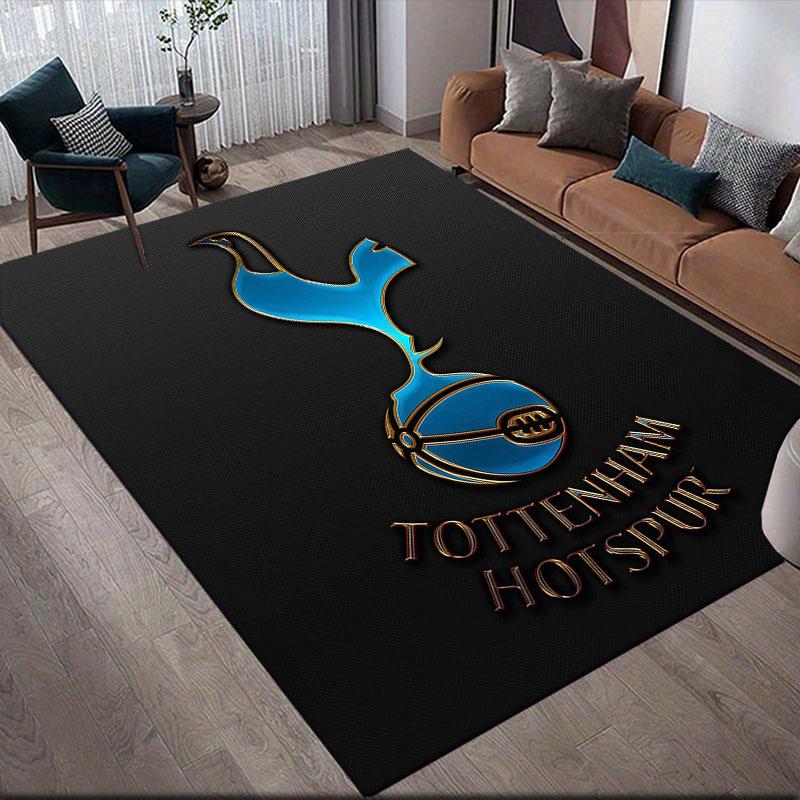 Spurs Flannel Printed Carpet, Home Sofa Decoration for Living Room & Bedroom, Non‑Slip Play Flannel Floor Mat for Game Room