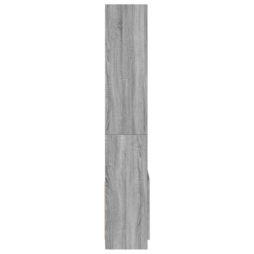 Highboard 63x33x180 Cm Grey Sonoma Wood Based Material