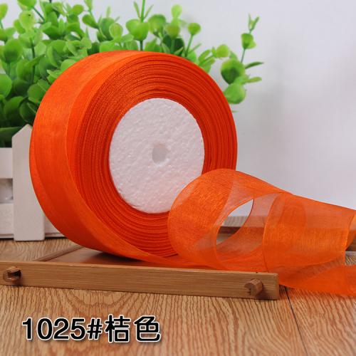 50yards/roll 12/15/20/25/40mm Organza Ribbon Wholesale Gift Wrapping Decoration Christmas Silk Ribbons Lace Fabric DIY Crafts