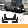 For Kia PV5 2025-2027 Compatible ABS Mud Flaps Black Tire Mudguards Front Rear Wheel Guard Set 220x190mm 205x200mm