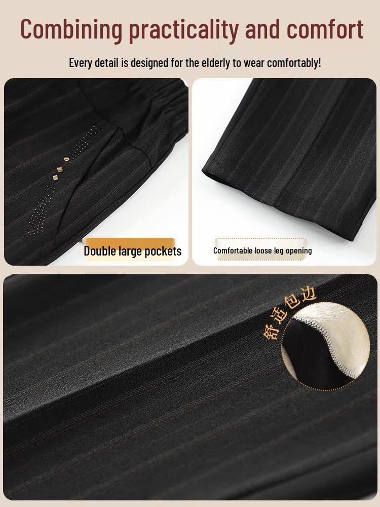 Women's Fleece-Lined Lamb Wool Pants for Petite and Plus Sizes - Loose, Thick, and Ideal for Outdoor Wear