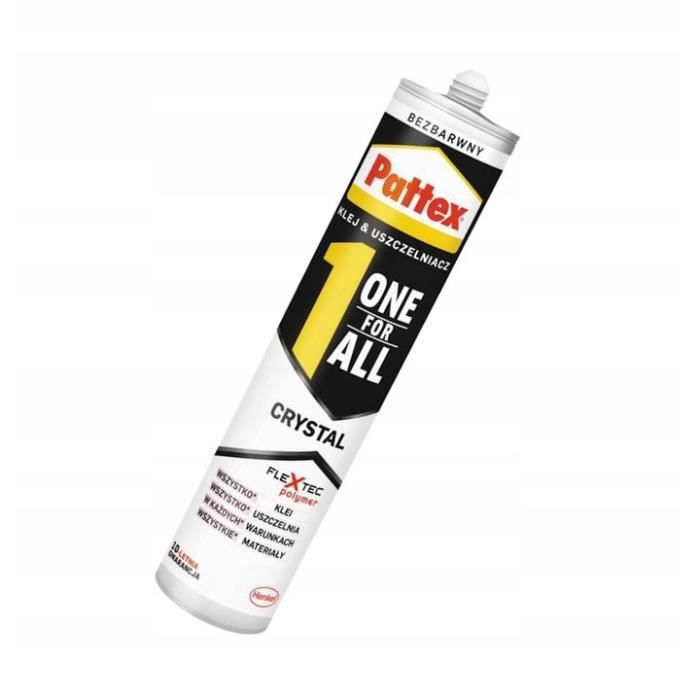 Universal Mastic Adhesive - Pattex - One For All Crystal - Transparent - Waterproof Interior Exterior
