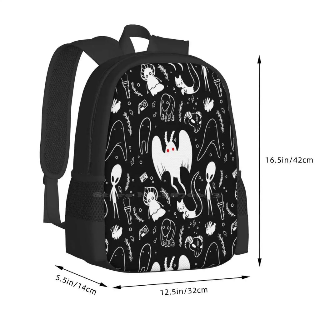 Cryptids In Black Hot Sale Backpack Fashion Bags Cryptids Mothman